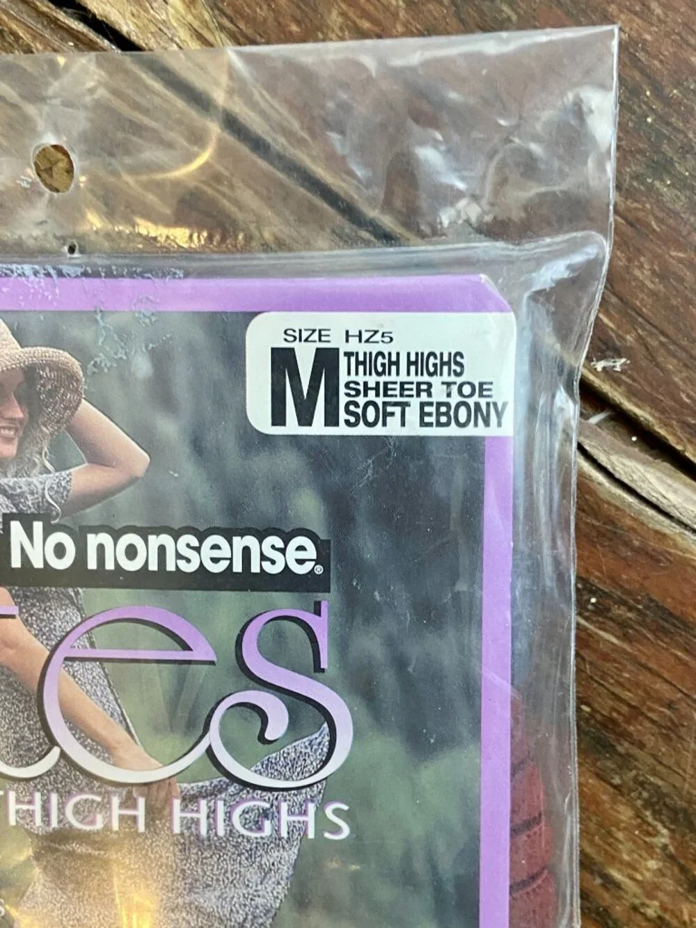 Vintage Hosiery Lot 3 NOS Thigh Highs No Nonsense Lites Lightweight Soft Ebony M